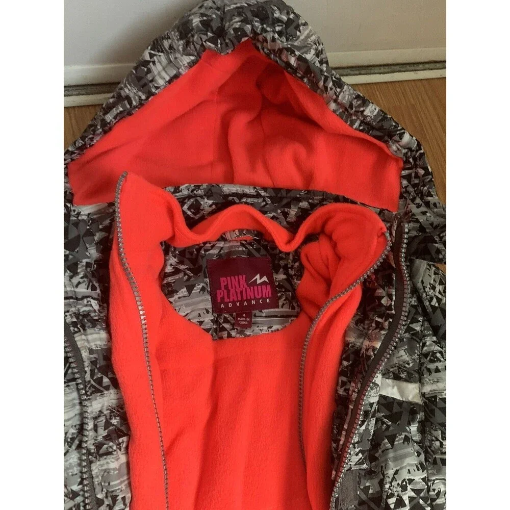 PINK Platinum Girls' Puffer SKI Snowboard Jacket   Size 4